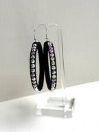 Latin dance rhinestone hoop earrings
