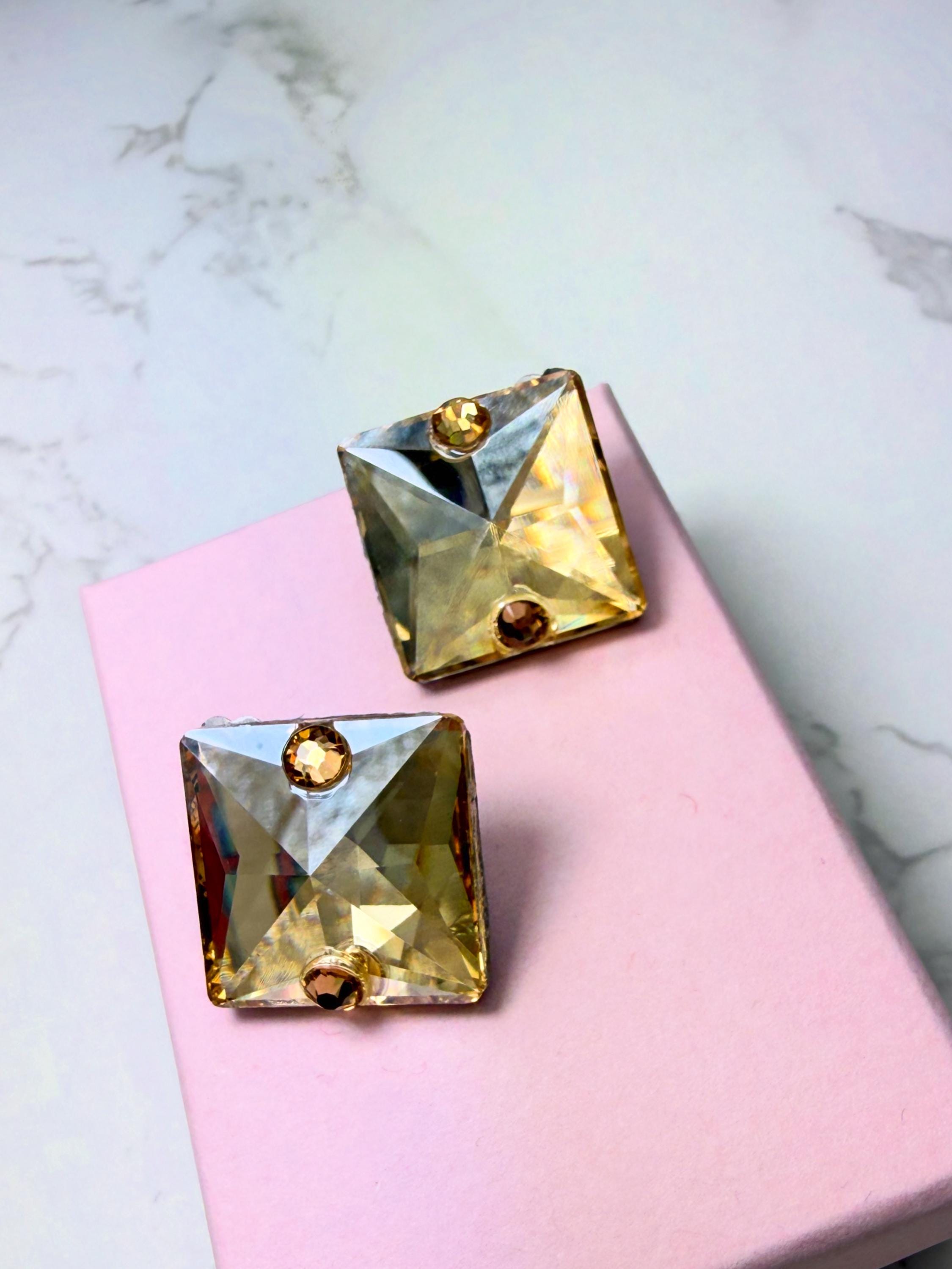 DIAMOND - Large stud earrings for ballroom and latin dance