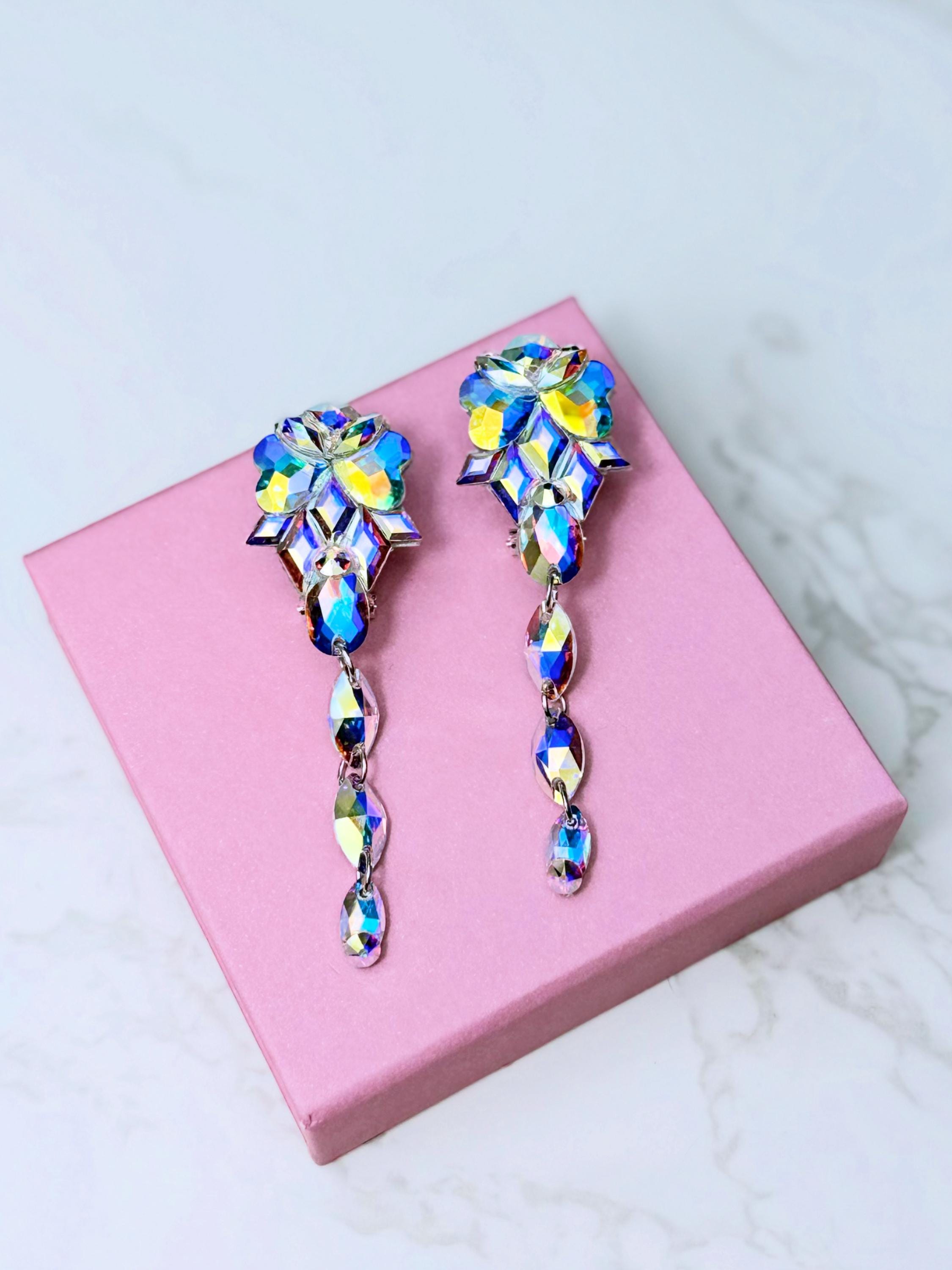 MARINA - Large Ballroom Dance Dangly Earrings