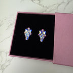 IRIS - Medium diamond shape stud earring for ballroom and latin dance